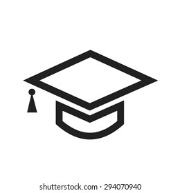 Graduation, hat, celebration, get- together icon vector image. Can also be used for education, academics and science. Suitable for use on web apps, mobile apps, and print media.