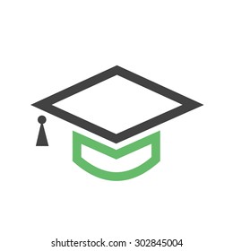 Graduation, hat, celebration, get- together icon vector image. Can also be used for education, academics and science. Suitable for use on web apps, mobile apps, and print media.