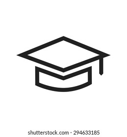 Graduation, hat, celebration icon vector image. Can also be used for education, academics and science. Suitable for use on web apps, mobile apps, and print media.