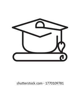 graduation hat celebration isolated icon vector illustration design