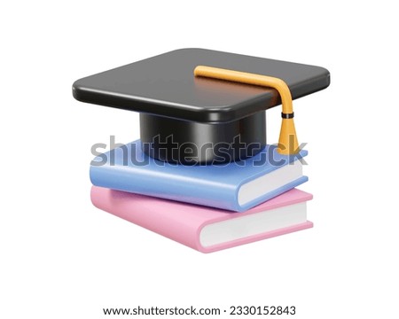 Graduation hat degree icon vector illustration