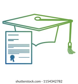 graduation hat with diploma