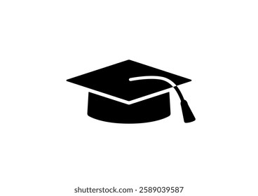 Graduation hat and diploma line icon, outline vector sign, linear style pictogram isolated on white. Symbol, logo illustration. Editable stroke. Pixel perfect