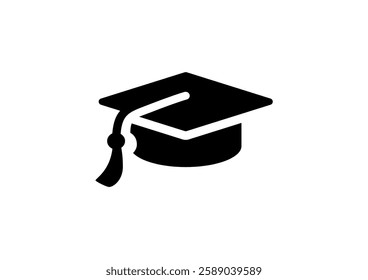 Graduation hat and diploma line icon, outline vector sign, linear style pictogram isolated on white. Symbol, logo illustration. Editable stroke. Pixel perfect