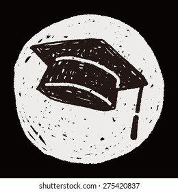 graduation hat doodle