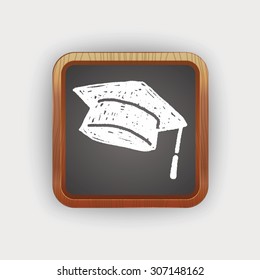 graduation hat doodle