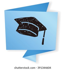 graduation hat doodle