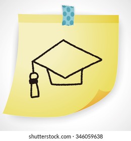 graduation hat doodle drawing