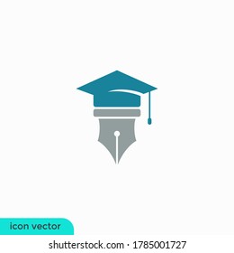 graduation hat or education icon illustration logo template