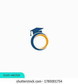 graduation hat or education icon illustration logo template