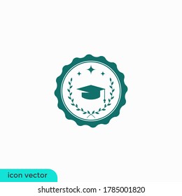 graduation hat or education icon illustration logo template