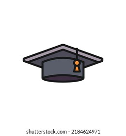 graduation hat education icon illustration