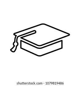 graduation hat - education icon vector
