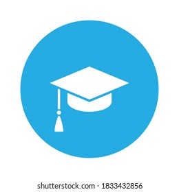 graduation hat education icon vector 