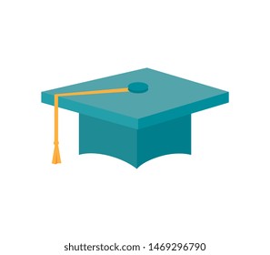 graduation hat education isolated icon