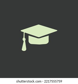 Graduation hat icon and button