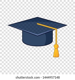 Graduation hat icon. Cartoon illustration of graduation hat vector icon for web design