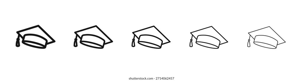 Graduation hat icon design, logo, app, UI. Vector illustration, EPS