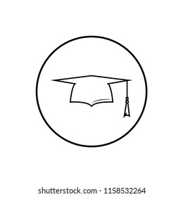 graduation hat icon design template