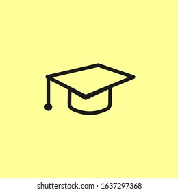 Graduation hat icon design template