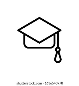 graduation hat icon design vector template