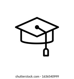 graduation hat icon design vector template