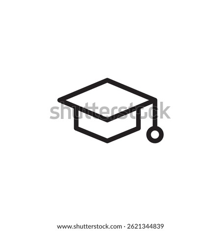 graduation hat icon editable outline stroke vector eps