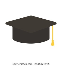 Graduation hat icon. Education, academic, school learning, ceremony concept. Flat vector isolated design illustration. 