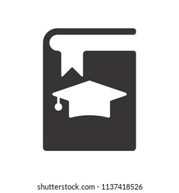 Graduation Hat icon. Education logo. Graduate symbol. Vector Eps 08.