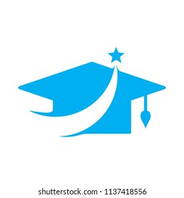 Graduation Hat icon. Education logo. Graduate symbol. Vector Eps 08.