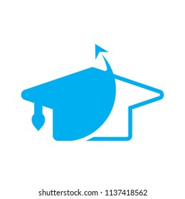 Graduation Hat icon. Education logo. Graduate symbol. Vector Eps 08.