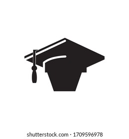 Icono de Sombrero de Graduación. Logo educativo. Símbolo de graduado