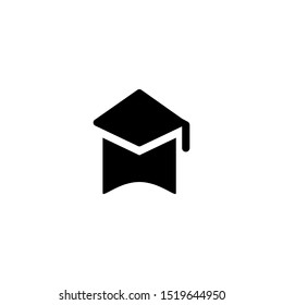 Graduation hat icon. Education symbol