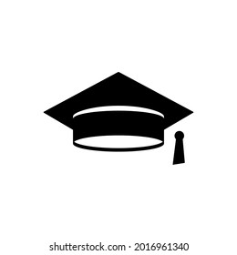 graduation hat icon of glyph design vector 