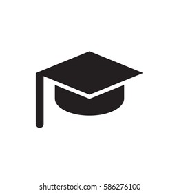 graduation hat icon illustration 