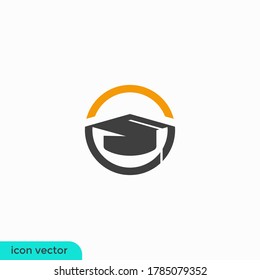plantilla de logotipo de ilustración de icono de sombrero de graduación