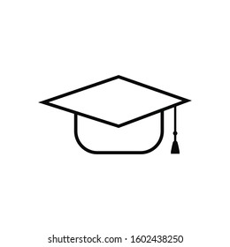 Graduation hat icon illustration vector 