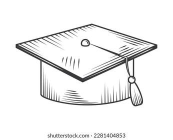 graduation hat icon isolated design