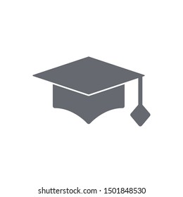 Graduation hat icon isolated on white background. symbol modern, simple, vector, icon for website design, mobile app, ui. Vector Illustration