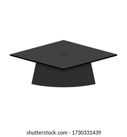 graduation hat icon isolated on white background. vector illustration 
