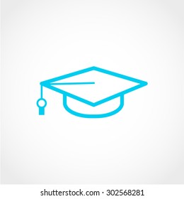 Graduation hat Icon Isolated on White Background