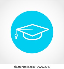 Graduation hat Icon Isolated on White Background