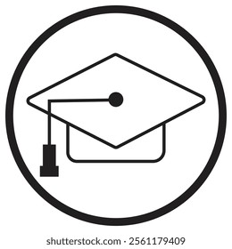 Graduation hat icon logo design. simple flat vector illustration