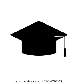 graduation hat icon on a white background
