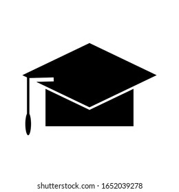 graduation hat icon on a white background