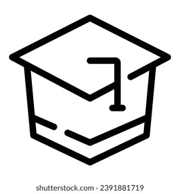 Graduation, die Symbol umreißt Vektorgrafik. Einstellungsteam. Begleitstuhl