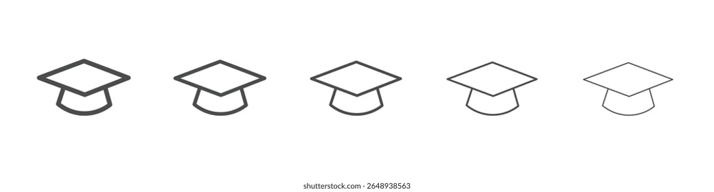 graduation hat icon simple isolated vector sign