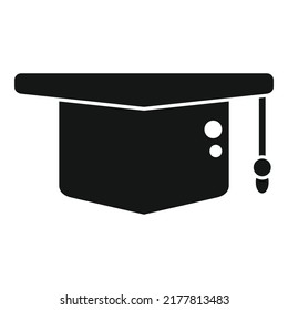 Graduation hat icon simple vector. Diploma graduation. Success master