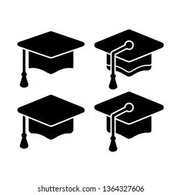 graduation hat icon in trendy flat style 