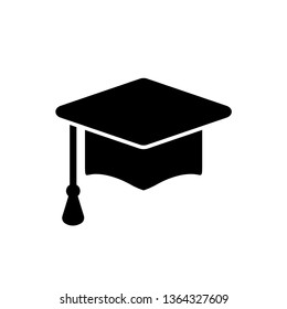 graduation hat icon in trendy flat style 